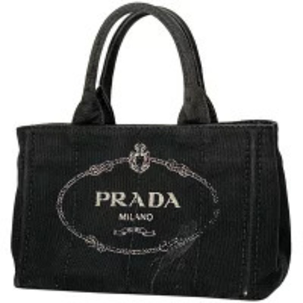 Prada Canapa 2way Tote Bag Canvas Nero Black
